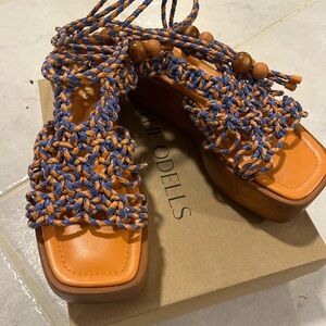 Anthropologie The Odell's braided platform sandals